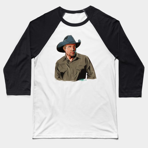 Garth Brooks - An illustration by Paul Cemmick Baseball T-Shirt by PLAYDIGITAL2020